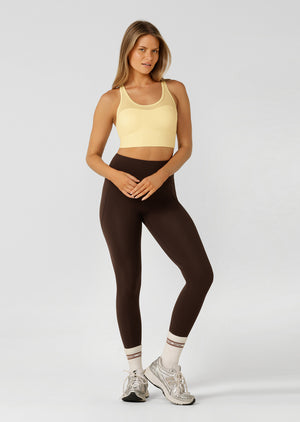 Lorna Jane Heartbreaker Sports Bra - Lemon Cream