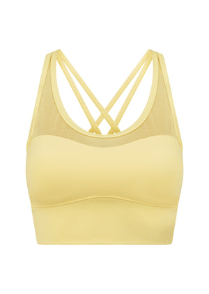 Lorna Jane Heartbreaker Sports Bra - Lemon Cream