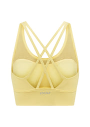 Lorna Jane Heartbreaker Sports Bra - Lemon Cream
