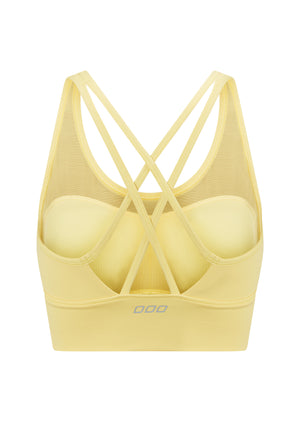 Lorna Jane Heartbreaker Sports Bra - Lemon Cream