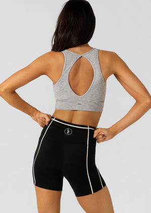 Lorna Jane Lucky Instinct Sports Bra - Grey Marl