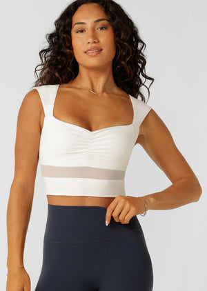 Lorna Jane Sweetheart Sports Bra - Porcelain
