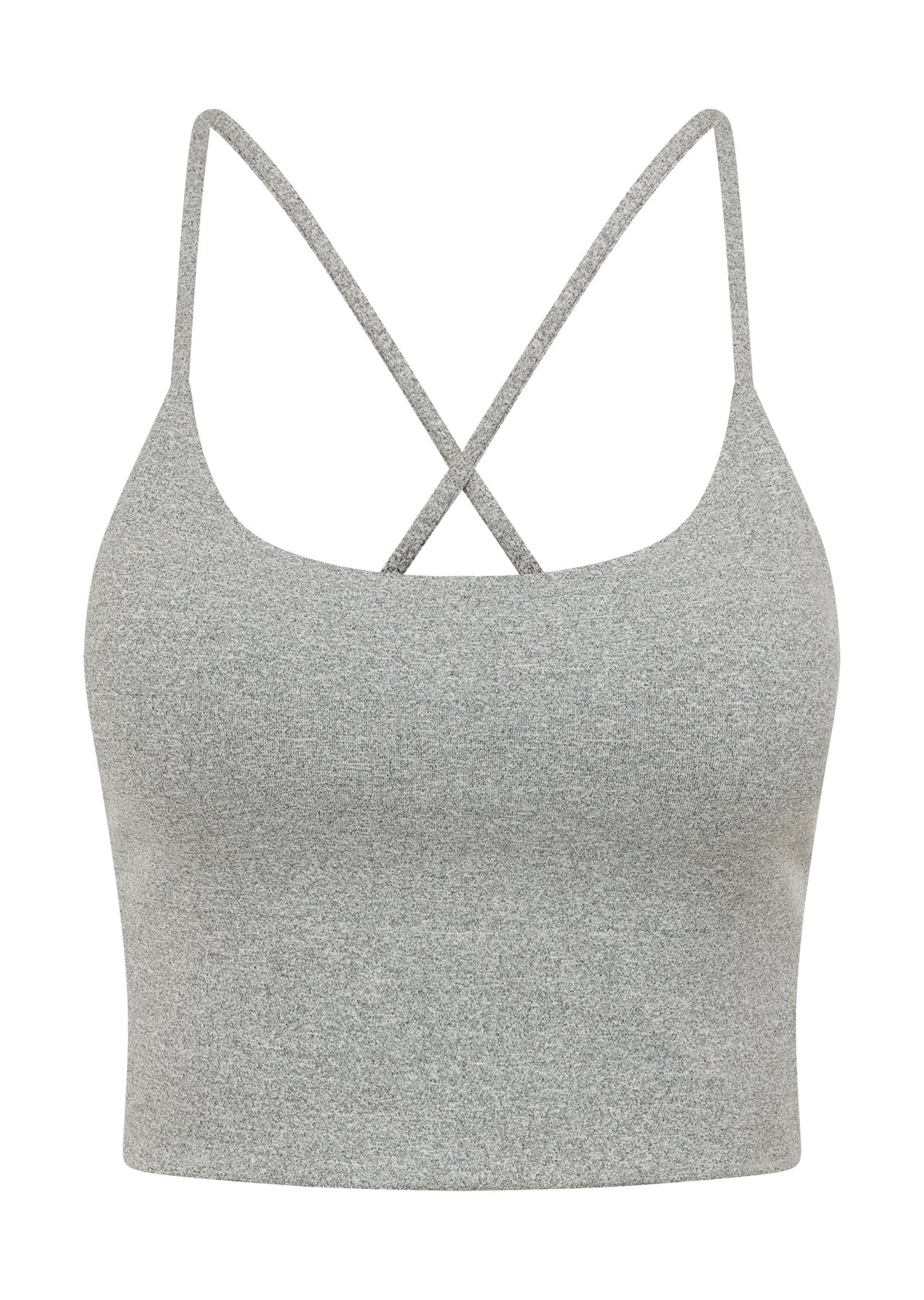 Lorna Jane Campus Classic Cropped Bra Tank Combo - Grey Marl