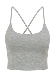 Lorna Jane Campus Classic Cropped Bra Tank Combo - Grey Marl