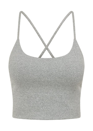 Lorna Jane Campus Classic Cropped Bra Tank Combo - Grey Marl