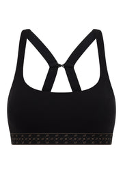 Lorna Jane Iconic Monogram High Support Sports Bra - Recycled Black