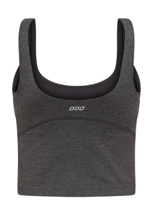 Lorna Jane Ultimate Comfort Bra Tank Combo - Dark Charcoal Marl
