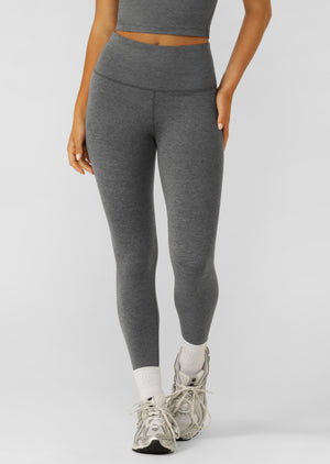 Lorna Jane Ultimate Comfort Ankle Biter Leggings - Dark Charcoal Marl