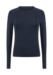 Lorna Jane Tempo Seamless Long Sleeve Top - Platinum Navy Marl