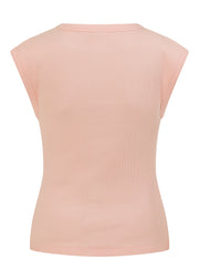 Lorna Jane Paradise Rib Top - Pale Peony