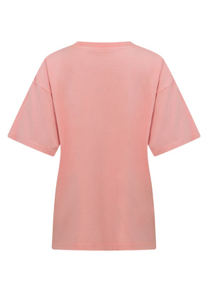 Lorna Jane Sports Club Washed Boyfriend T-Shirt - Washed Wisteria Pink