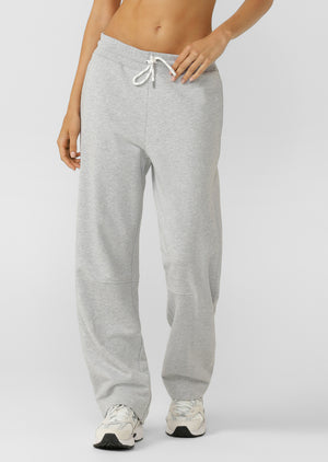 Lorna Jane Heritage Barrel Leg Sweatpants - Grey Marl