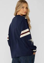 Lorna Jane Post Game Lightweight Sweat - Marine Blue