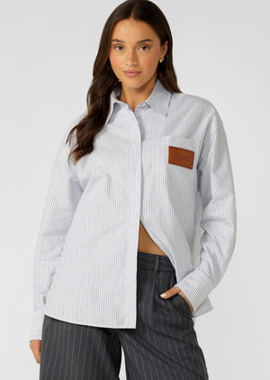 Lorna Jane Signature Long Sleeve Shirt - Multi Mini Stripe