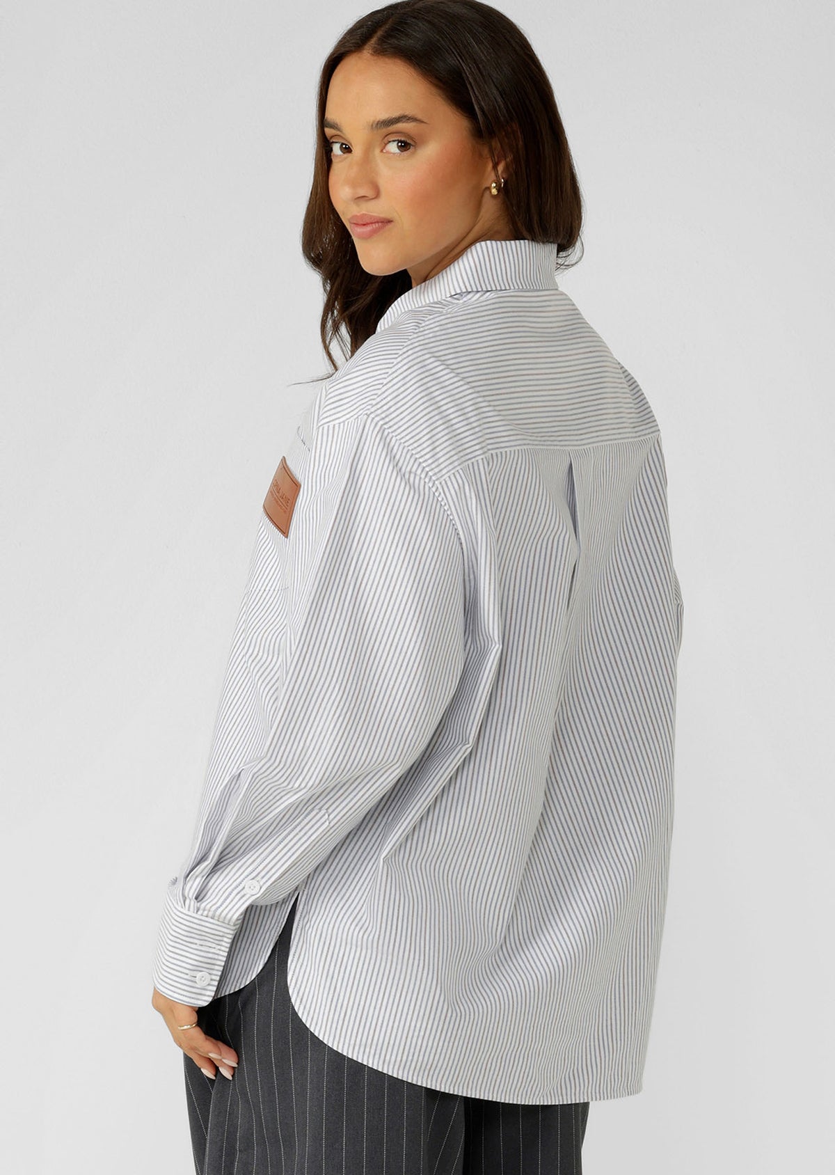 Lorna Jane Signature Long Sleeve Shirt - Multi Mini Stripe