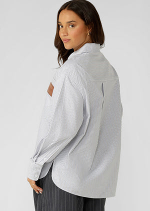 Lorna Jane Signature Long Sleeve Shirt - Multi Mini Stripe