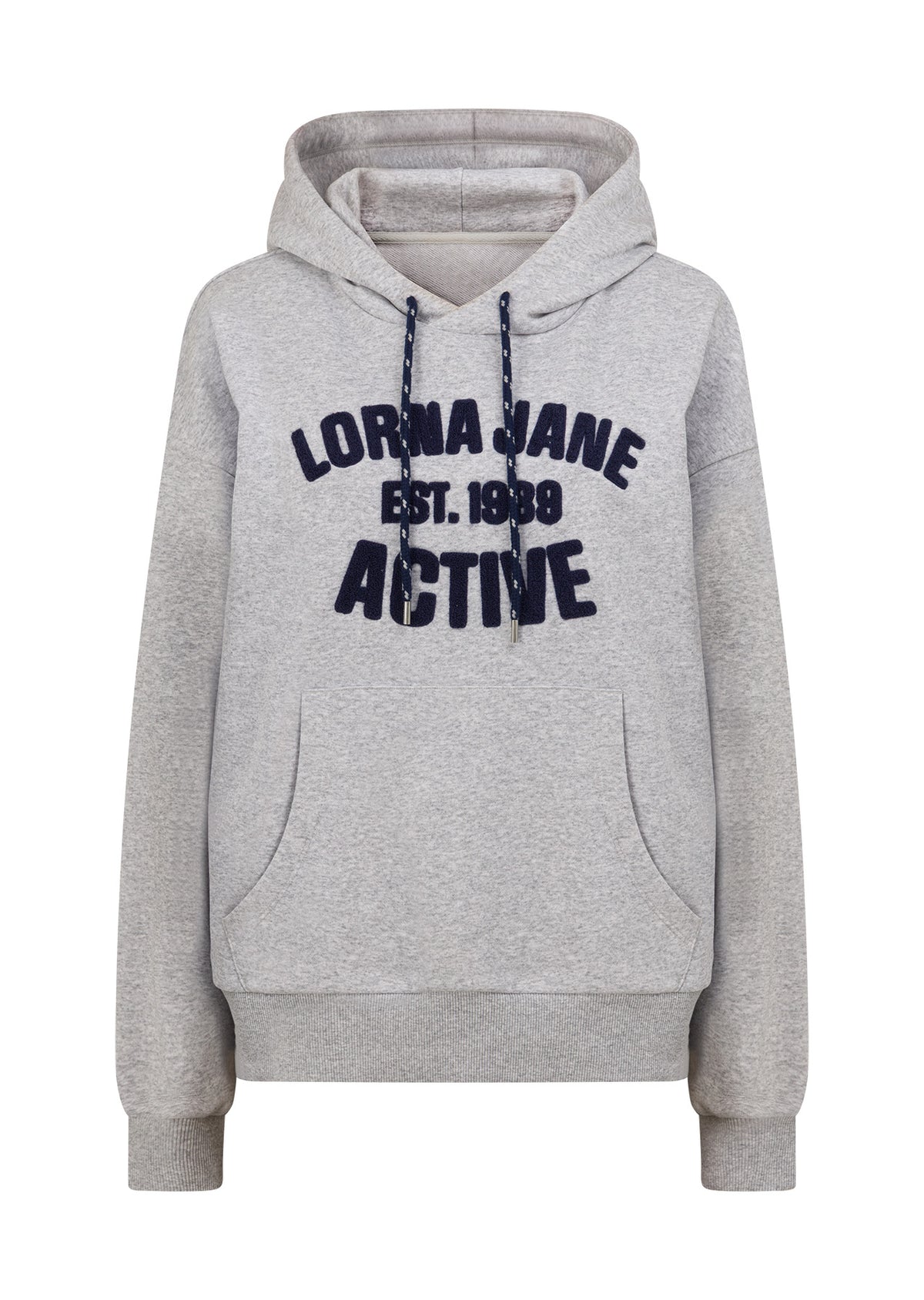 Lorna Jane Active Club Hoodie - Grey Marl
