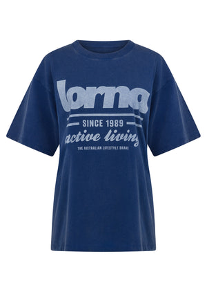Lorna Jane Comeback Washed Boyfriend T-Shirt - Washed Storm