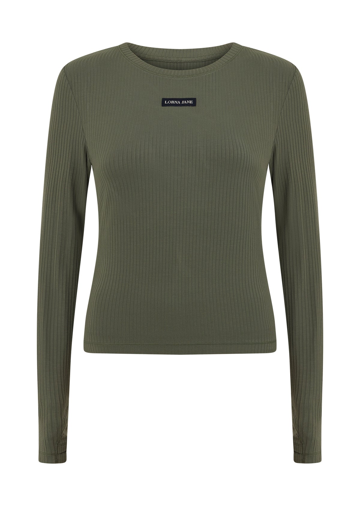 Lorna Jane Motion Long Sleeve Rib Top - Agave Green