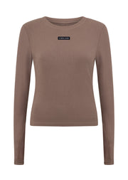 Lorna Jane Motion Long Sleeve Rib Top - Cedar