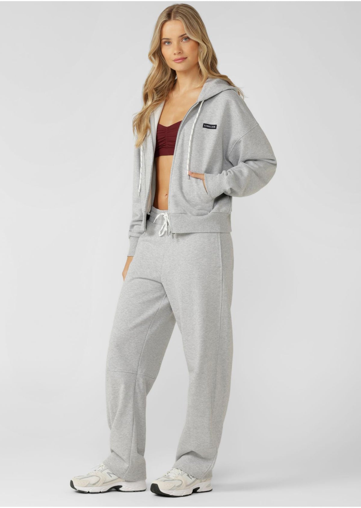 Lorna Jane Heritage Zip Through Hoodie - Grey Marl