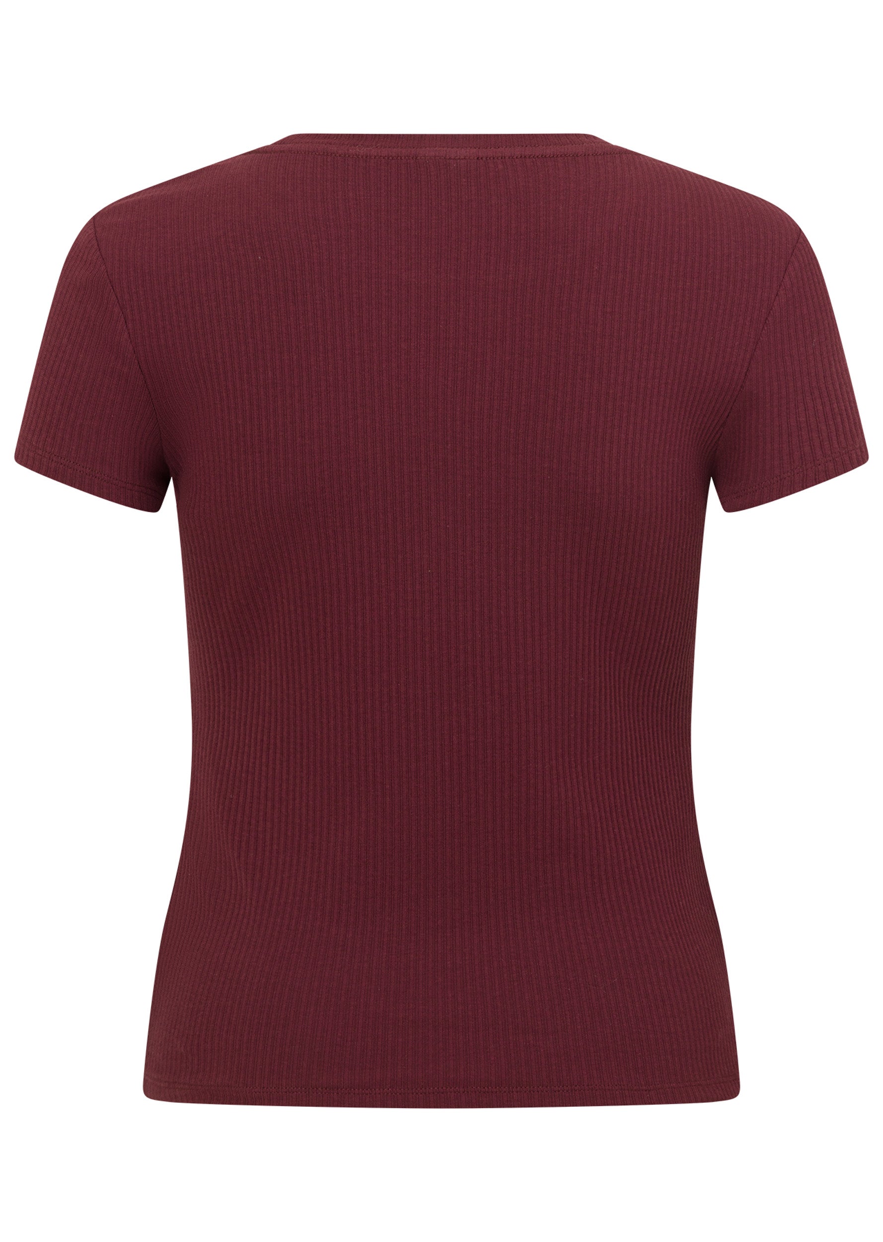 Lorna Jane Everyday Comfort Slim Rib T-Shirt - Cranberry