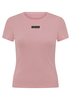 Lorna Jane Everyday Comfort Slim Rib T-Shirt - Dusty Rose