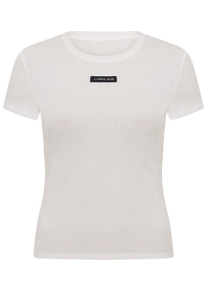 Lorna Jane Everyday Comfort Slim Rib T-Shirt - White
