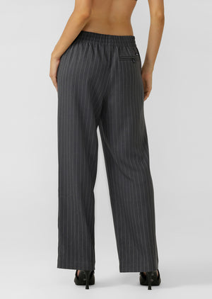 Lorna Jane Effortless Tailored Pants - Titanium Pinstripe