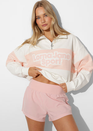 Lorna Jane Sports Quarter Zip Sweat - Porcelain