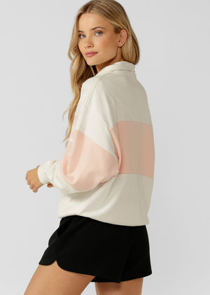Lorna Jane Sports Quarter Zip Sweat - Porcelain
