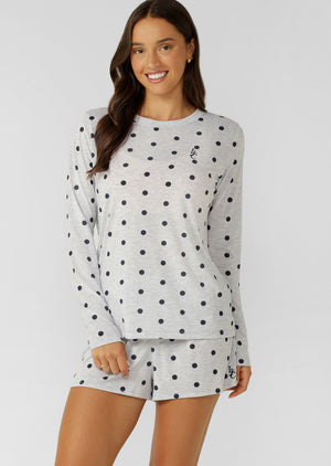 Lorna Jane Sweet Spot Long Sleeve Lounge T-Shirt - Sweet Spot Lounge Print