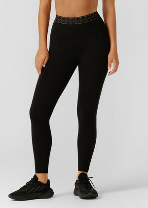 Lorna Jane High Definition Zip Pocket Full Length Leggings - Black