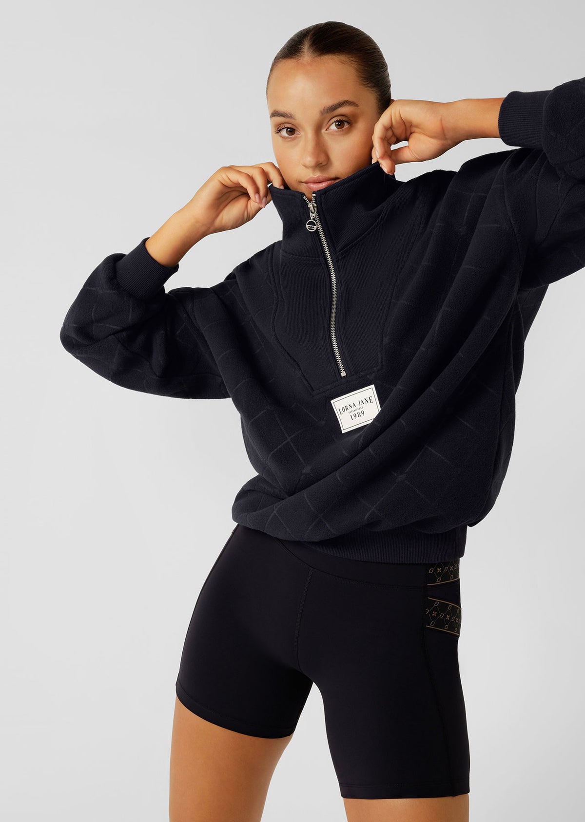Lorna Jane Clubhouse Monogram 1/2 Zip - Midnight Blue