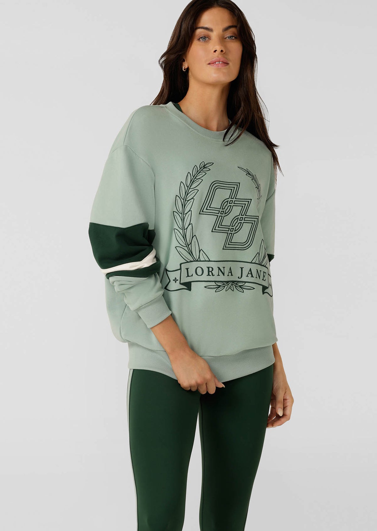 Lorna Jane Freshman Oversized Sweat - Sea Mist Multi