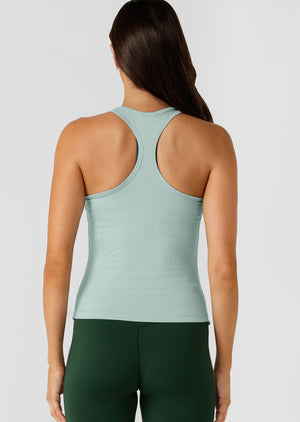 Lorna Jane Easy Adjust Racerback Rib Tank - Sea Mist