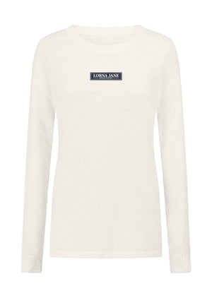 Lorna Jane Campus Oversized Long Sleeve Top - Porcelain