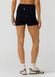 Lorna Jane Cable Seamless Bike Shorts - Midnight Blue