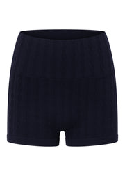 Lorna Jane Cable Seamless Bike Shorts - Midnight Blue