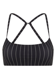 Lorna Jane Pinstripe Sports Bra - Midnight Blue Pinstripe