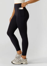 Lorna Jane Sculpt And Support No Ride Ankle Biter Leggings - Midnight Blue