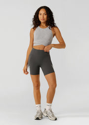 Lorna Jane Trailblazer Phone Pocket 16cm Bike Shorts - Titanium