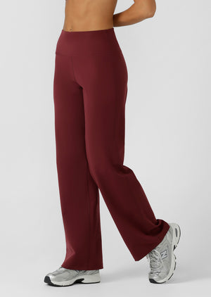 Lorna Jane All Day Active Midrise Pants - Dark Ruby