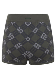 Lorna Jane Bambi Check Knit 5cm Cheeky Shorts - Bambi Check