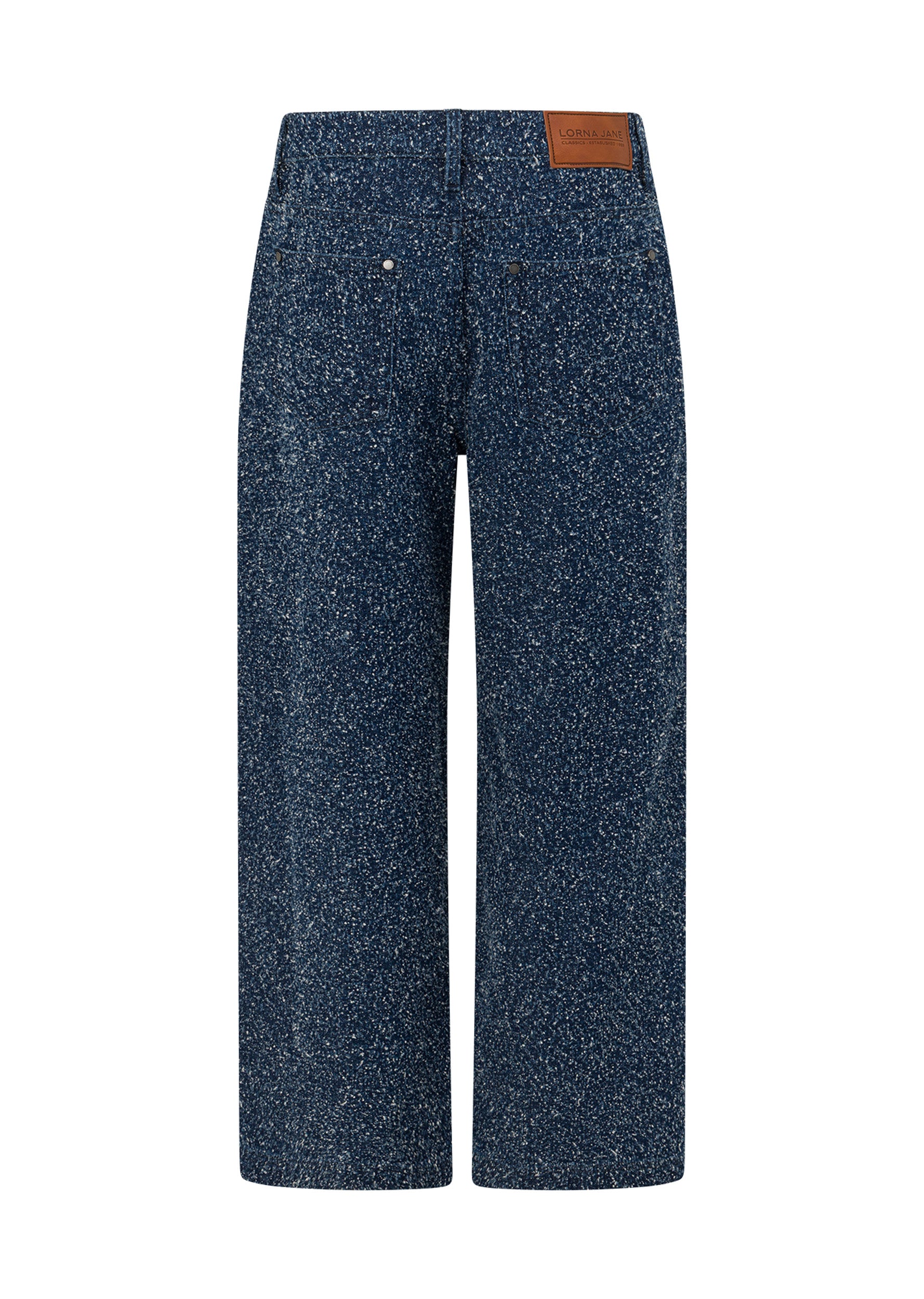 Lorna Jane Valentina Boucle Denim Pants - Dark Blue Boucle Denim