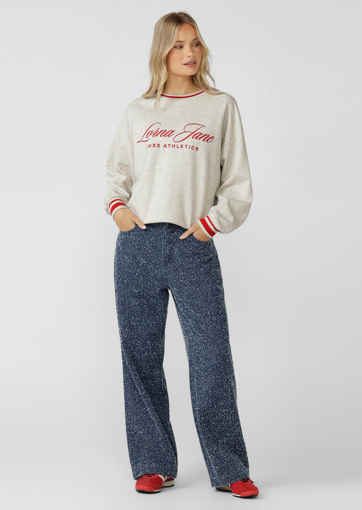 Lorna Jane Golden Era Sweat - Chalk Marl