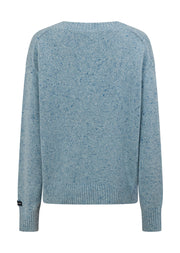 Lorna Jane Fairway Knit Jumper - Light Marine Blue Marl