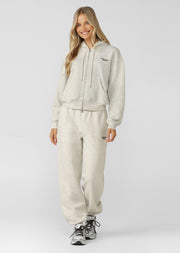 Lorna Jane Sport Mode Zip Through Hoodie - Chalk Marl