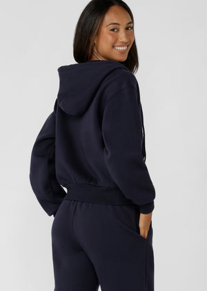 Lorna Jane Sport Mode Zip Through Hoodie - Midnight Blue