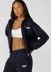 Lorna Jane Sport Mode Zip Through Hoodie - Midnight Blue